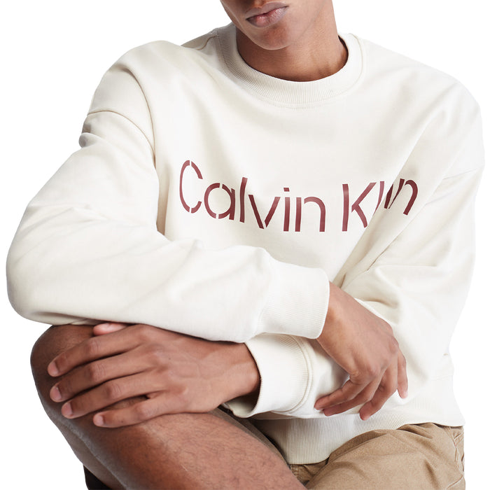 Long Sleeves Relaxed Stencil Crewneck Sweatshirt