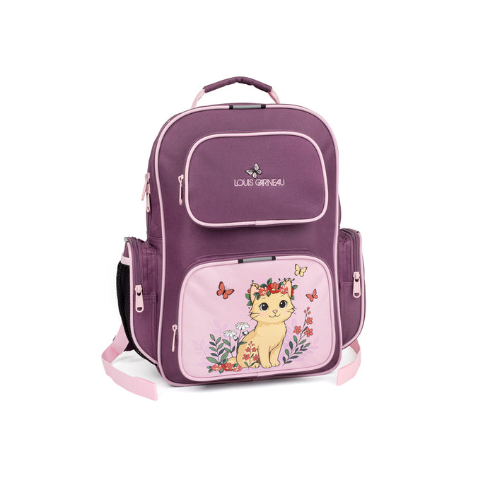 122291-65-LG_CHAT_SAC_A_DOS_A_4_POCHETTES-01-8858700033-LOUIS GARNEAU | CAT SCHOOL BAG-Kids Backpacks | Accessories-LOUIS GARNEAU-Yellow Shoes