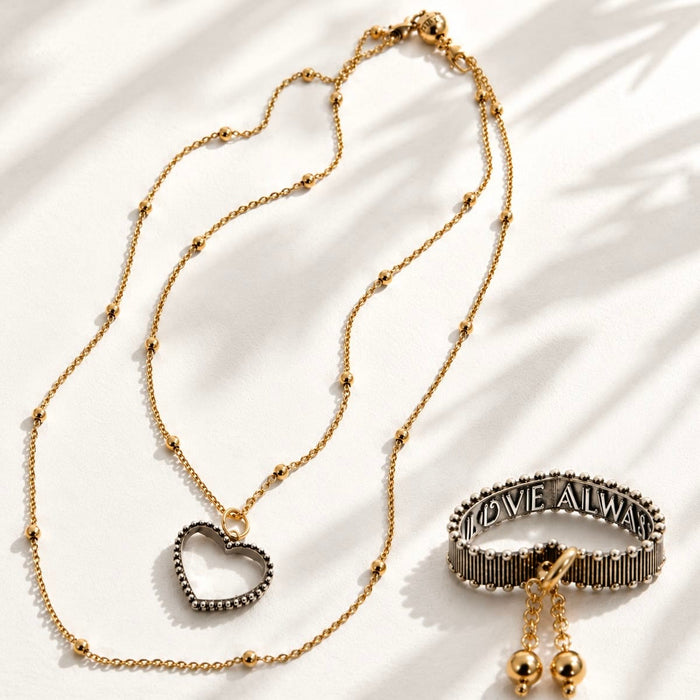 Love Always Open Heart Dainty Necklace