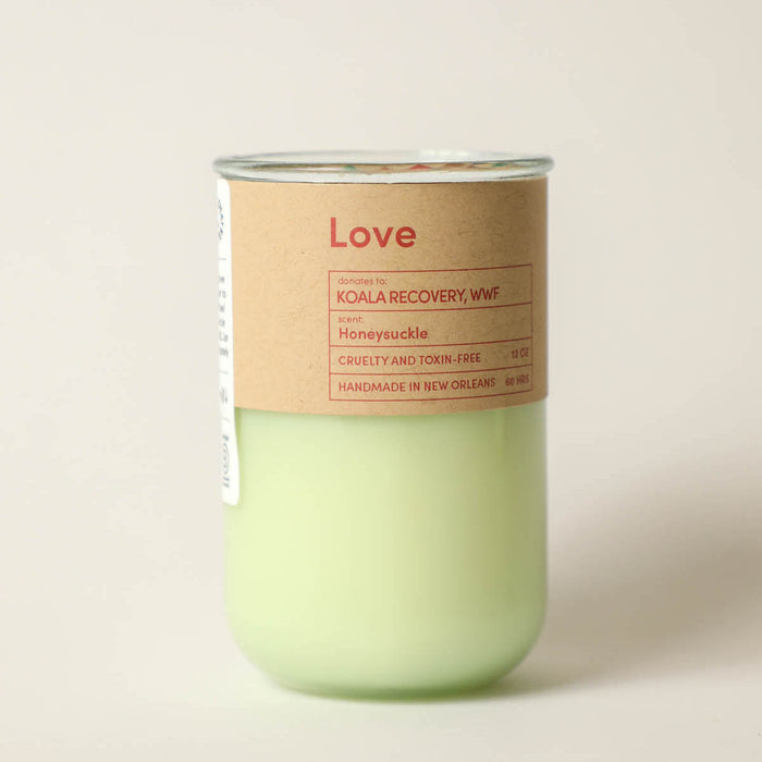 Love Candle - a light, spring-y Honeysuckle Scented candle