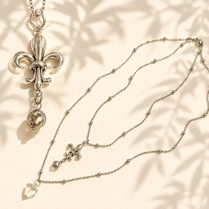Love Fleur-de-Lis Dainty Necklace