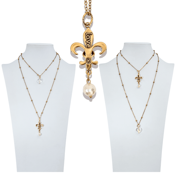 Love Fleur-de-Lis Dainty Necklace