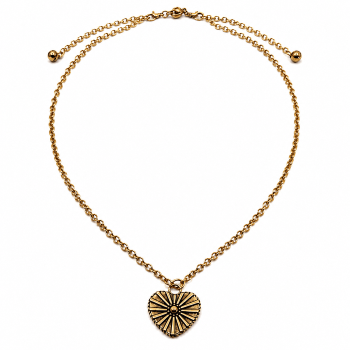 Love Shining Heart Adjustable Necklace