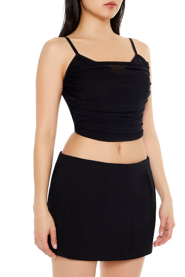 Mesh Bustier Cropped Cami