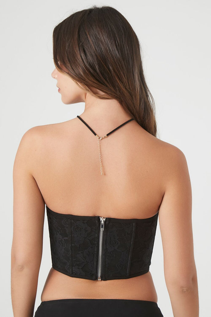 Mesh Corset Tube Crop Top