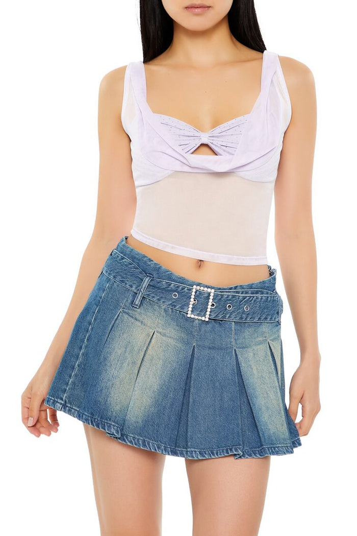 Mesh Rhinestone Combo Top