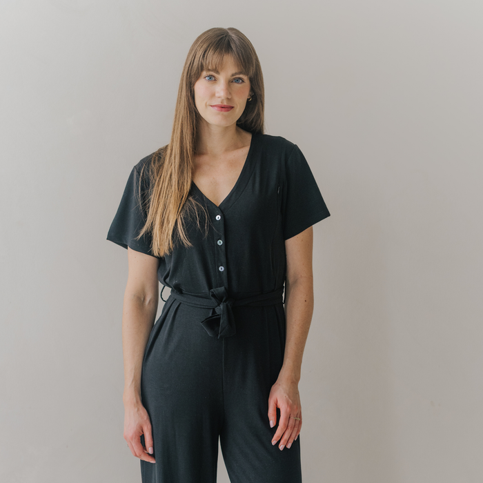 Milan Breastfeeding Black Jumpsuit