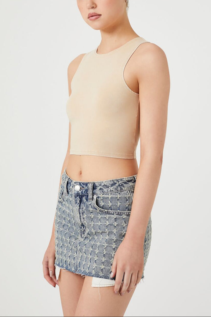 Mineral Wash Crop Top