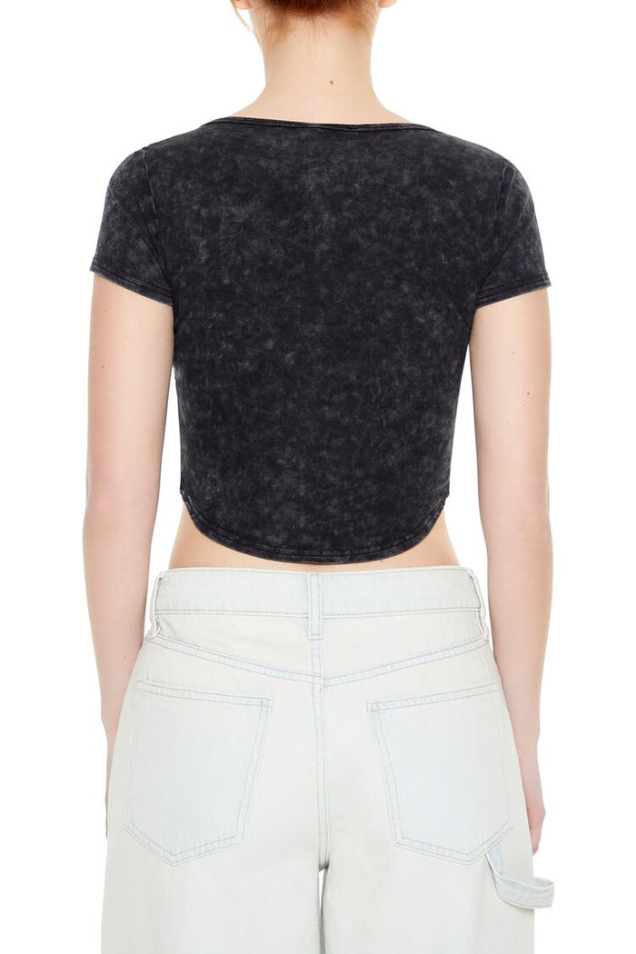Mineral Wash Cropped Tee