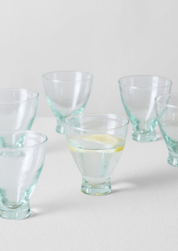 Mini Fluted Moroccan Glasses Set | Clear