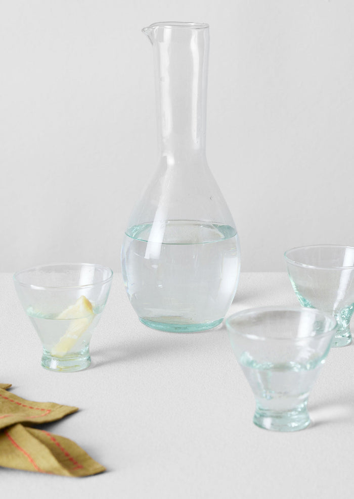 Mini Fluted Moroccan Glasses Set | Clear