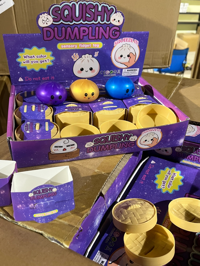 Mini Metallic Gel Filled Mystery Color Dumpling Squish Toy