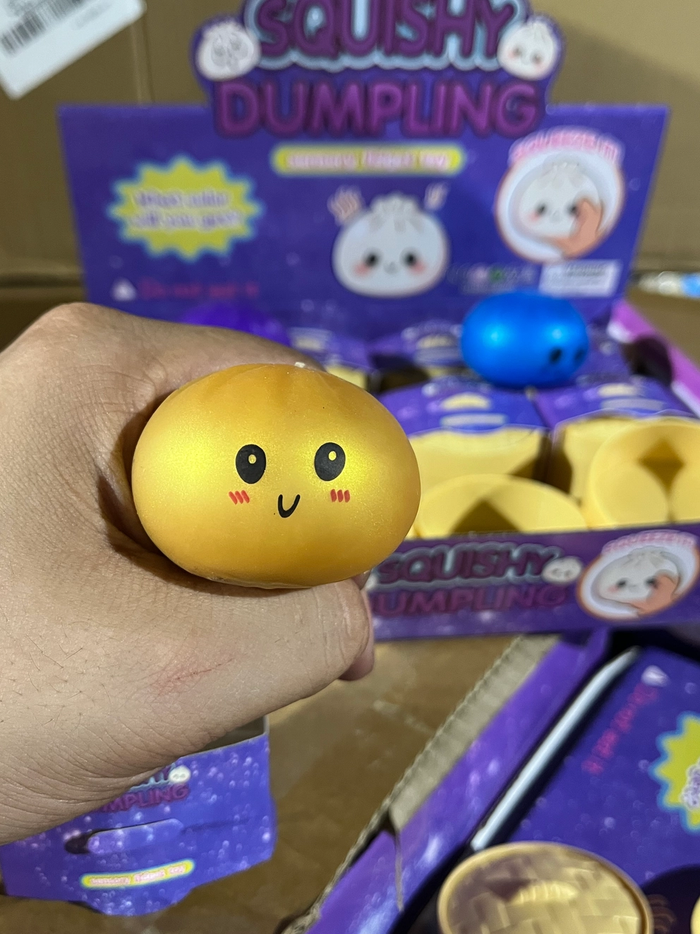 Mini Metallic Gel Filled Mystery Color Dumpling Squish Toy