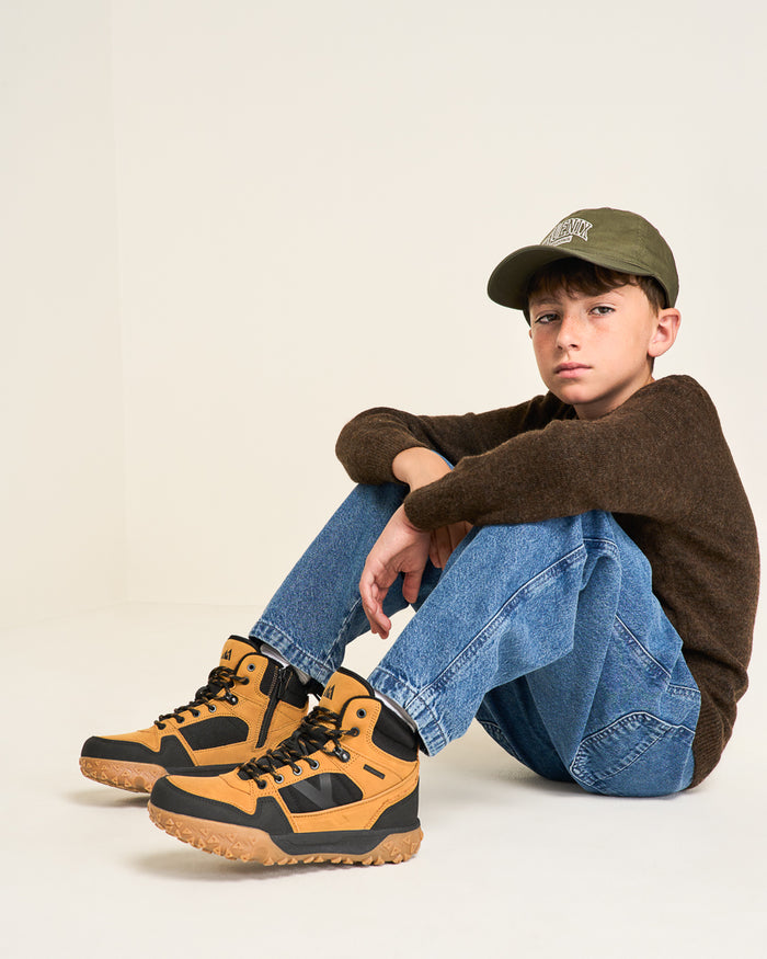 121337-66-MONDO_JR-06-MONDO JR-Junior Kids Fashion Light Boots-YELLOW-Yellow Shoes