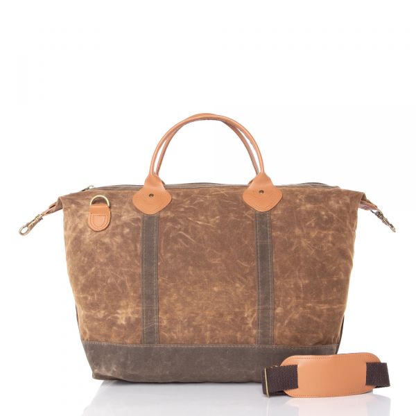 Monogrammed Waxed Weekender