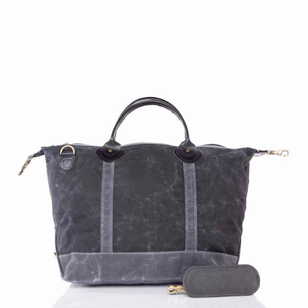 Monogrammed Waxed Weekender