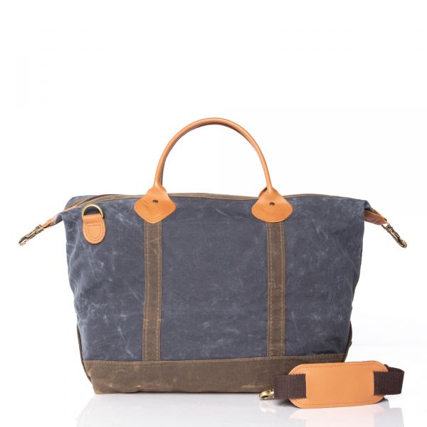 Monogrammed Waxed Weekender