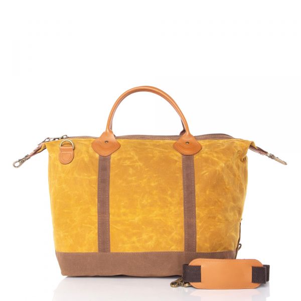 Monogrammed Waxed Weekender