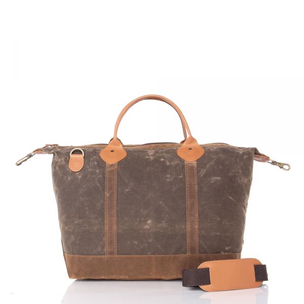 Monogrammed Waxed Weekender