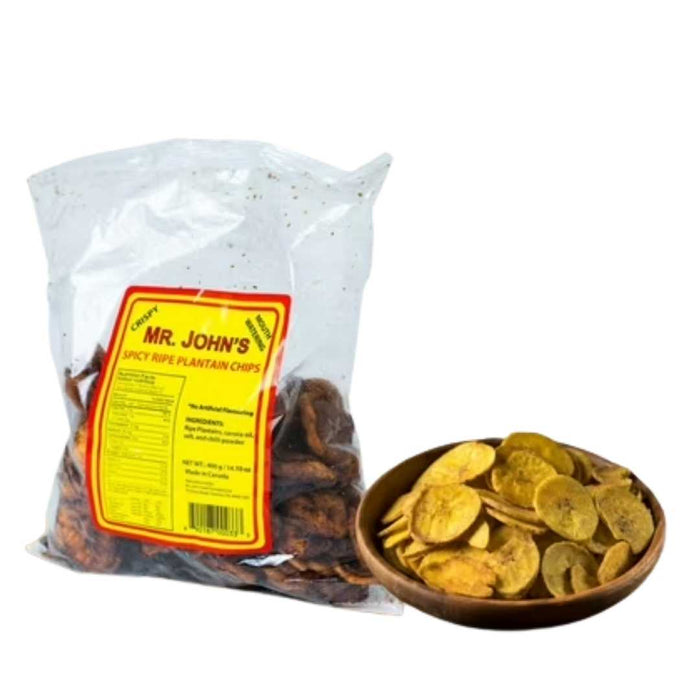 Mr. John's Spicy Ripe Plantain Chips 400g - Yado African & Caribbean Market