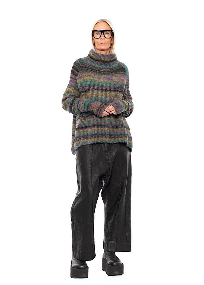 MULTICOLOUR STRIPE FINGERLESS CUFF