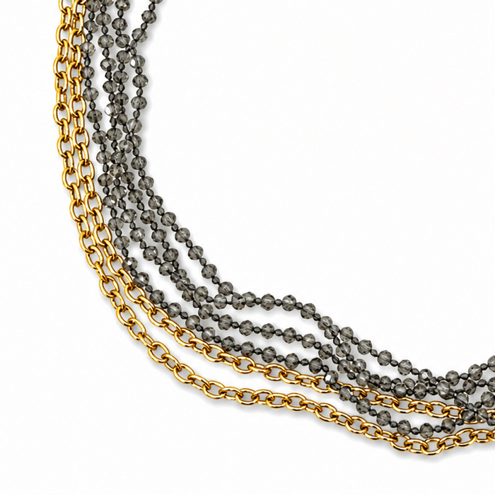 Antique Gold / Silver-Gray