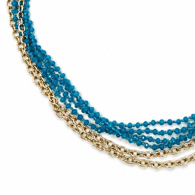Antique Gold / Light Blue
