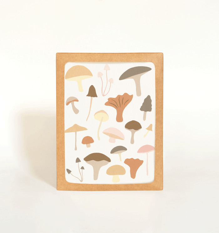 Mushrooms Greeting Card: Single Card