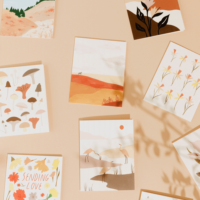 Mushrooms Greeting Card: Single Card