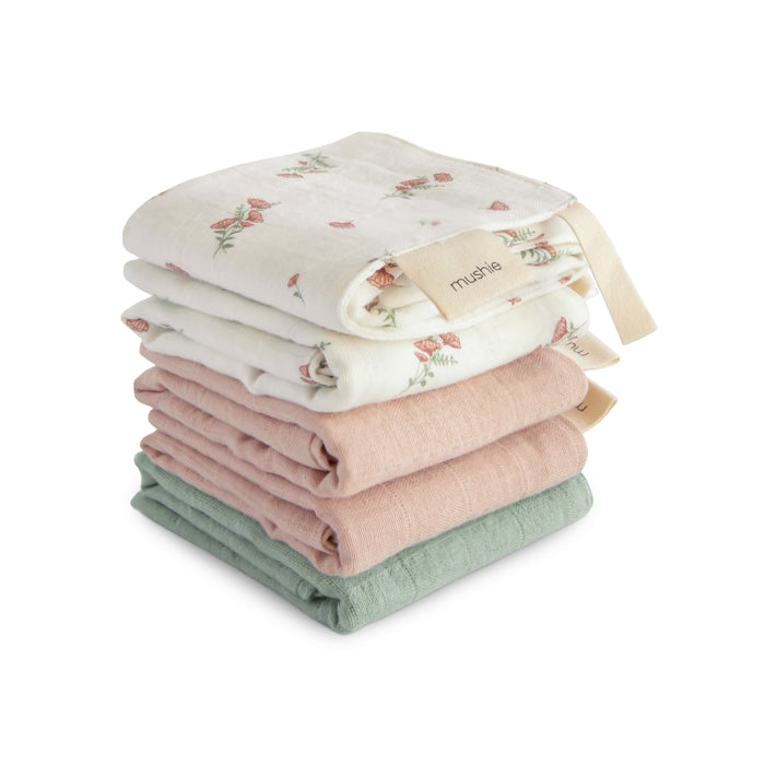 Baby Muslin Cotton Washcloth Mushie