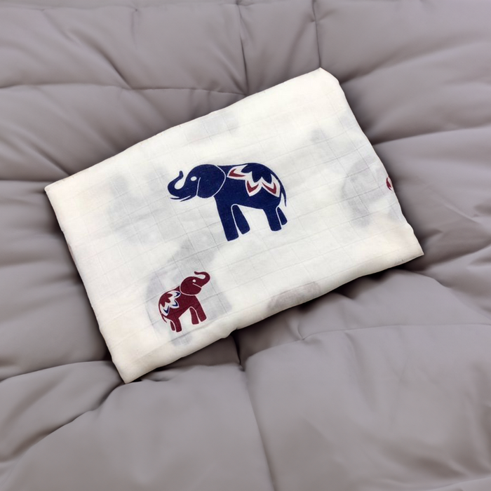 Muslin Elephants Navy