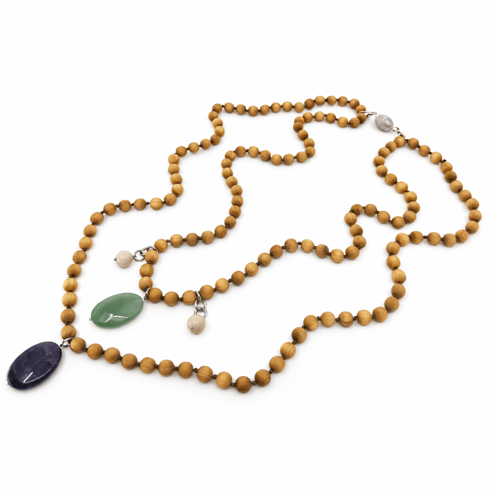 Natural Wood Layering Necklace