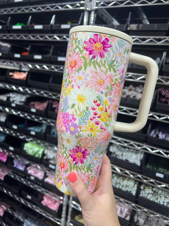 Neon Floral 40 oz Tumbler