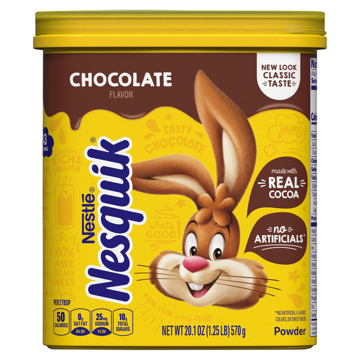 NESQUIK Chocolate Flavor Powder bote de 20.1 oz