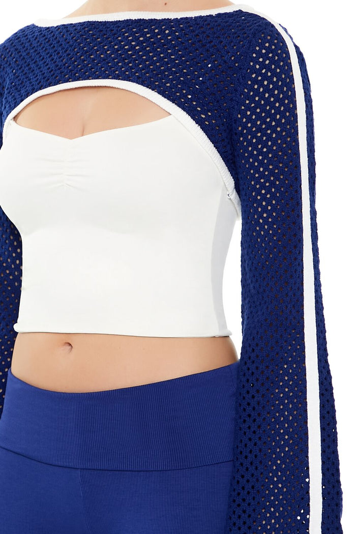 Netted Crochet Shrug Sweater