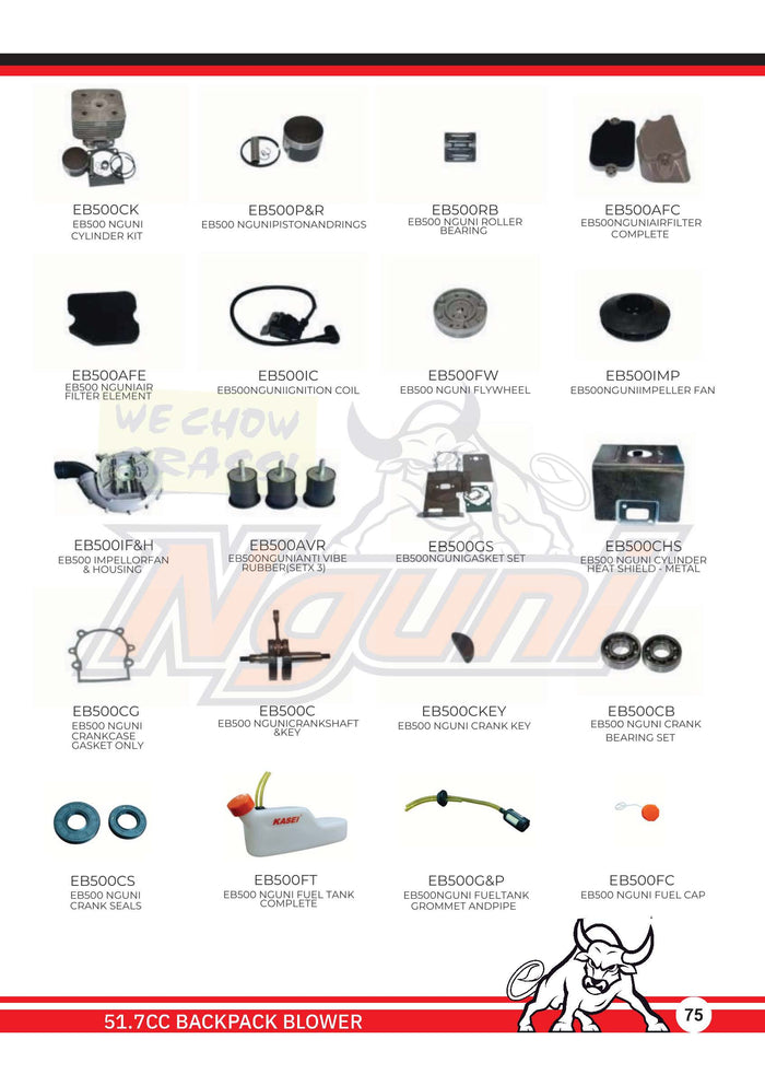 Nguni Blower – EB500 Anti-Vibe Rubber Set