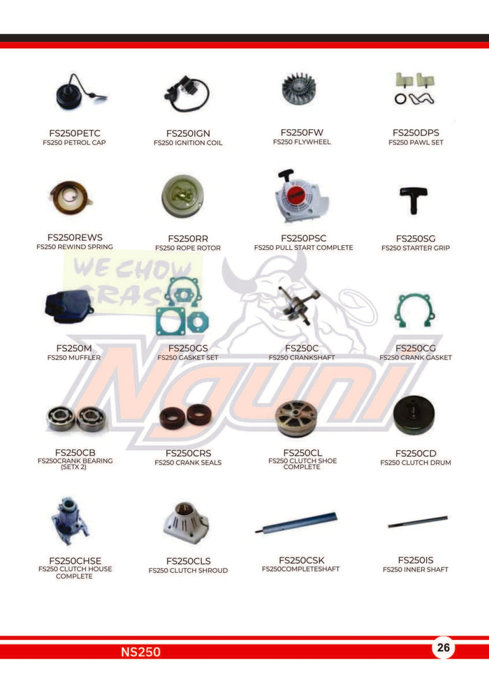 Nguni Brush Cutter – FS250 Crank Bearing Set x2