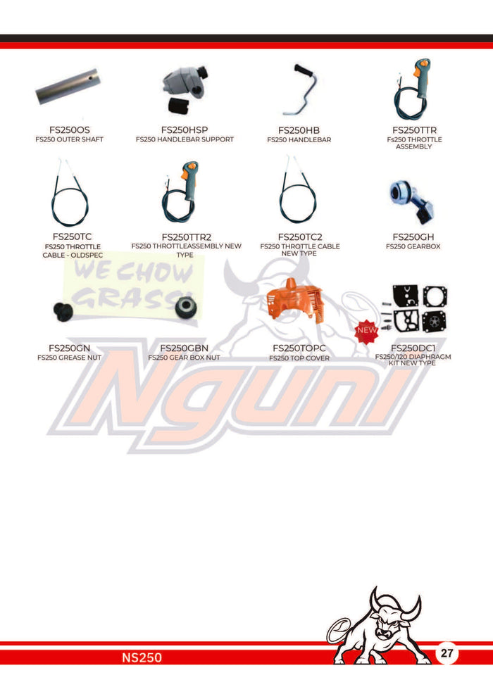 Nguni Brush Cutter – FS250 Outer Shaft