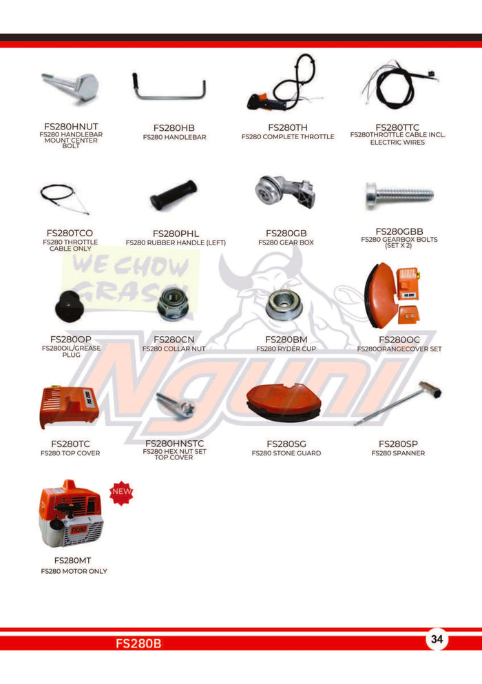 Nguni Brush Cutter – FS280 COMPLETE THROTTLE