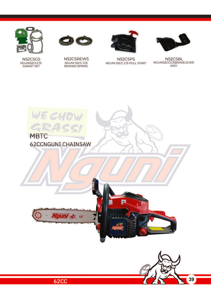 Nguni Chainsaw – 52CC C/S Brake Lever Assy