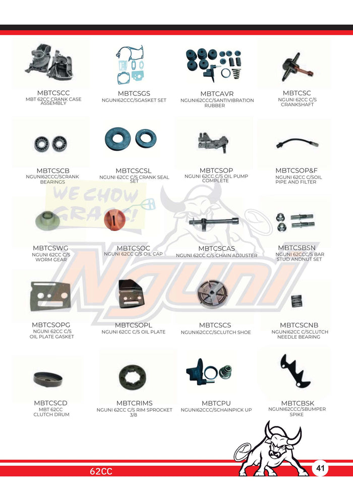 Nguni Chainsaw – MBT 62CC Crank Case Assembly