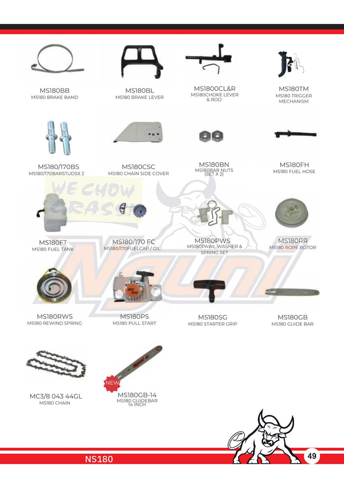 Nguni Chainsaw – MS180 Guide Bar 14 Inch