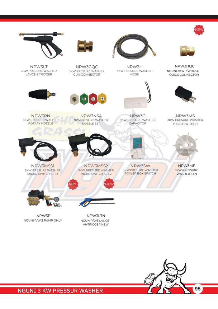 Nguni Pressure Washer – 3KW Pressure Washer Hose Quick Connector