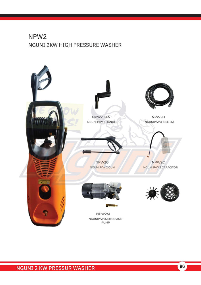 Nguni Pressure Washer – P/W 2 Hose 6M