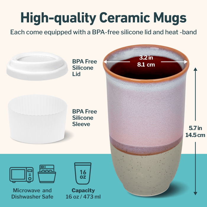 Nova Ceramics - Horizon Cup 16oz (Includes Lid & Band)
