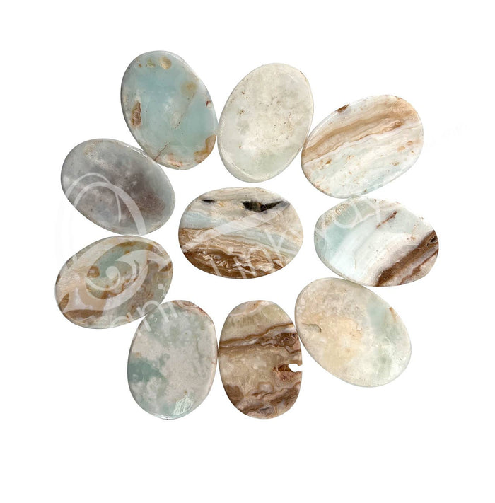 Oceanic Linkways Inc - (DZ)WORRY STONES - CALCITE, CARIBBEAN (DZ) 1.75-2"