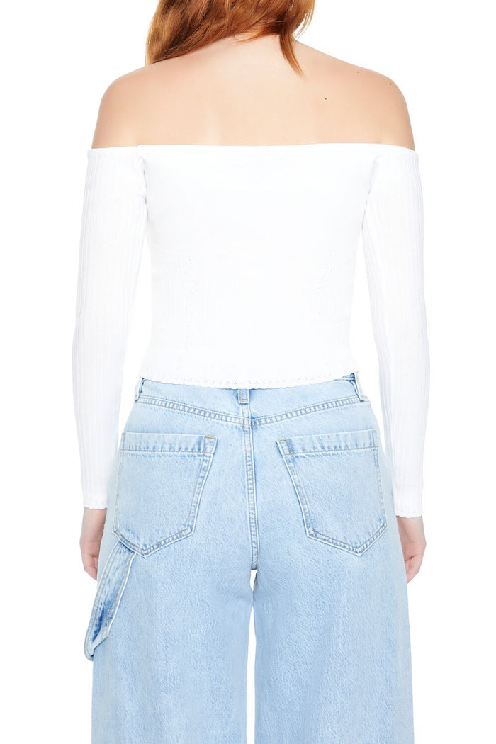 Off-the-Shoulder Sweater-Knit Top