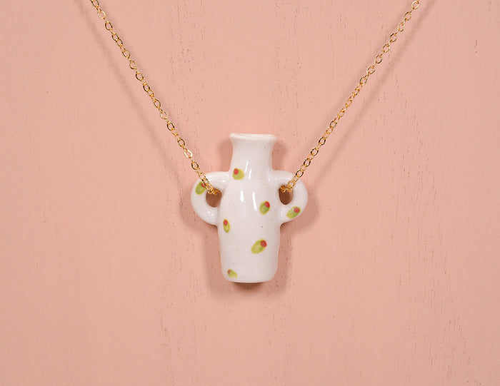 Olive Vase Necklace