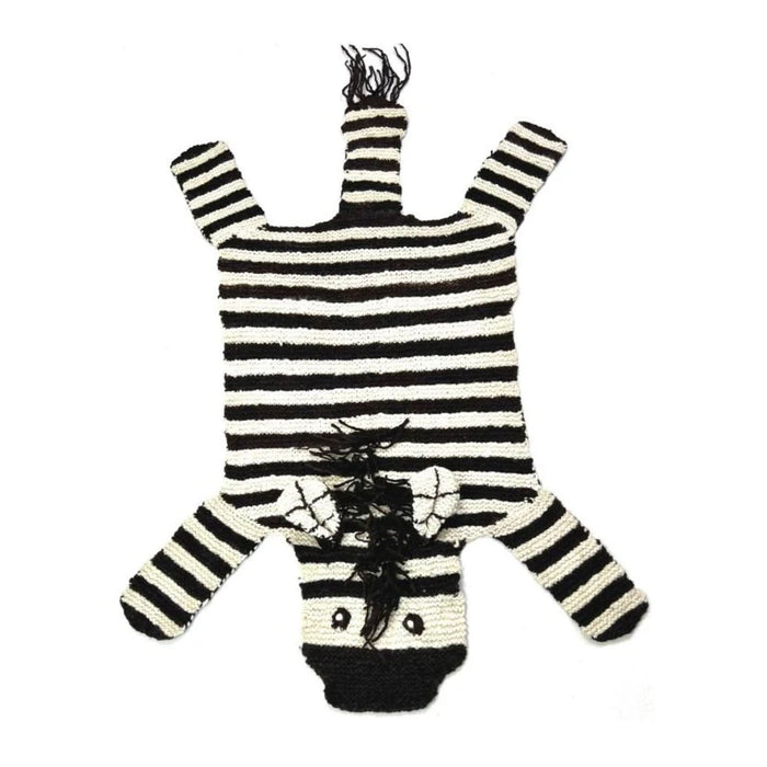 Baby Organic Wool Play Mat + Nursery Rug  | Zebra finn + emma