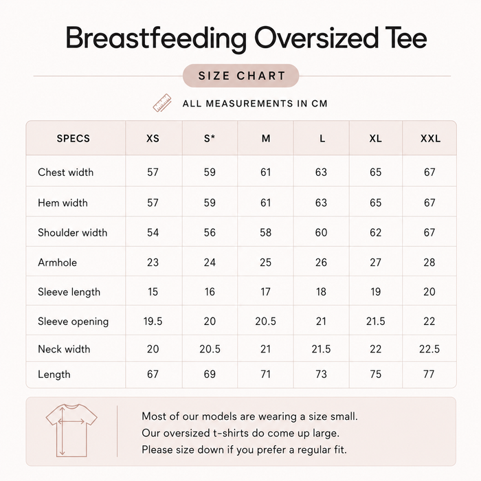 Oversized Breastfeeding Tee Blue
